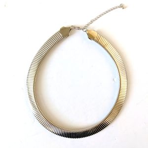 Vintage Retro MCM Omega Flexible Snake Chain Choker Necklace